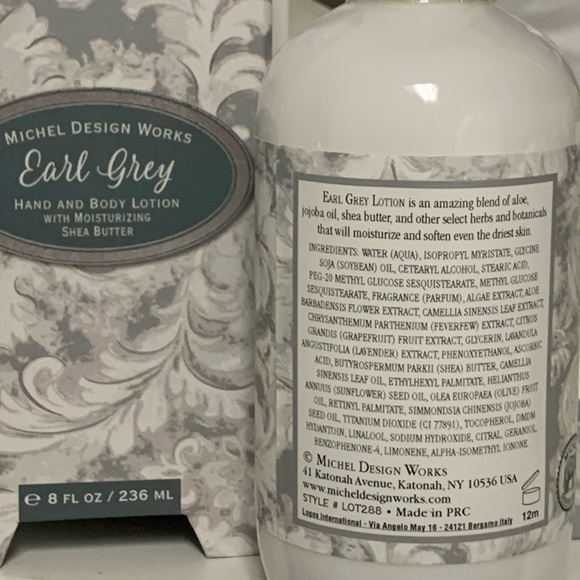 MICHEL DESIGN WORKS “Earl Grey” HAND & BODY LOTION w/SHEA BUTTER! Pump Gift Box - Picture 7 of 10